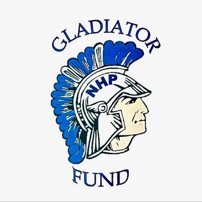 Original Gladiator Fund artwork with detailed helmet strokes and lettering